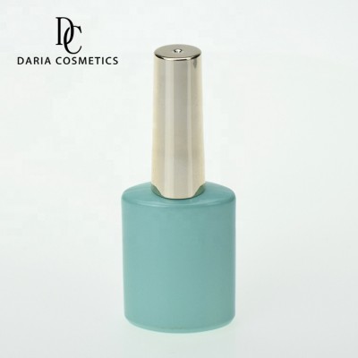 Daria Cosmetics 13ml custom color OEM UV protection gold lid empty glass gel nail polish bottles for gel base top coat